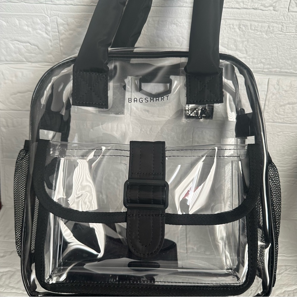 BAGSMART - Clear Black Trim Backpack